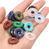18mm Big Hole Rose Quartz Lapis Stone Chakra Pendants