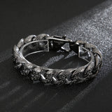 18mm Punk Link Chain Bracelet Stainless Steel Charm Pulseira Masculina