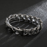 18mm Punk Link Chain Bracelet Stainless Steel Charm Pulseira Masculina