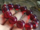 18mm Natural Mexican Blood Amber Beeswax Bracelet