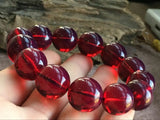 18mm Natural Mexican Blood Amber Beeswax Bracelet