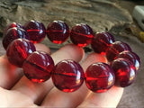 18mm Natural Mexican Blood Amber Beeswax Bracelet