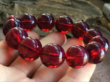 18mm Natural Mexican Blood Amber Beeswax Bracelet
