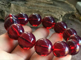 18mm Natural Mexican Blood Amber Beeswax Bracelet