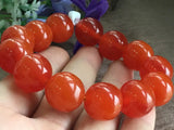 18mm Natural Mexico Red Amber Beads Bracelet
