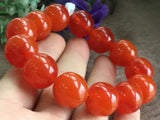 18mm Natural Mexico Red Amber Beads Bracelet