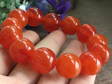 18mm Natural Mexico Red Amber Beads Bracelet