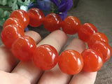 18mm Natural Mexico Red Amber Beads Bracelet