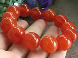 18mm Natural Mexico Red Amber Beads Bracelet