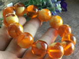 18mm Natural Mexico Succinum Beeswax Amber Bracelet