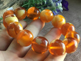 18mm Natural Mexico Succinum Beeswax Amber Bracelet
