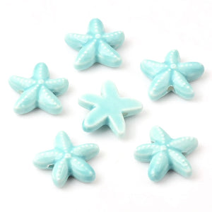 18mm Starfish Ceramic Beads for Jewelry Making