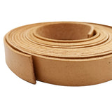 18mm Flat Tan Leather Band Cowhide Strip for Jewelry Making or Decor