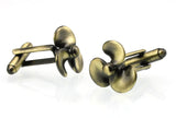 Fans Screw Propeller Copper Cufflinks M4380