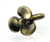 Fans Screw Propeller Copper Cufflinks M4380