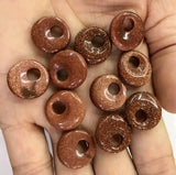 18mm Opal Stone Quartz Crystal Donut Beads Pendant DIY Jewelry Making