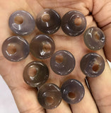 18mm Opal Stone Quartz Crystal Donut Beads Pendant DIY Jewelry Making