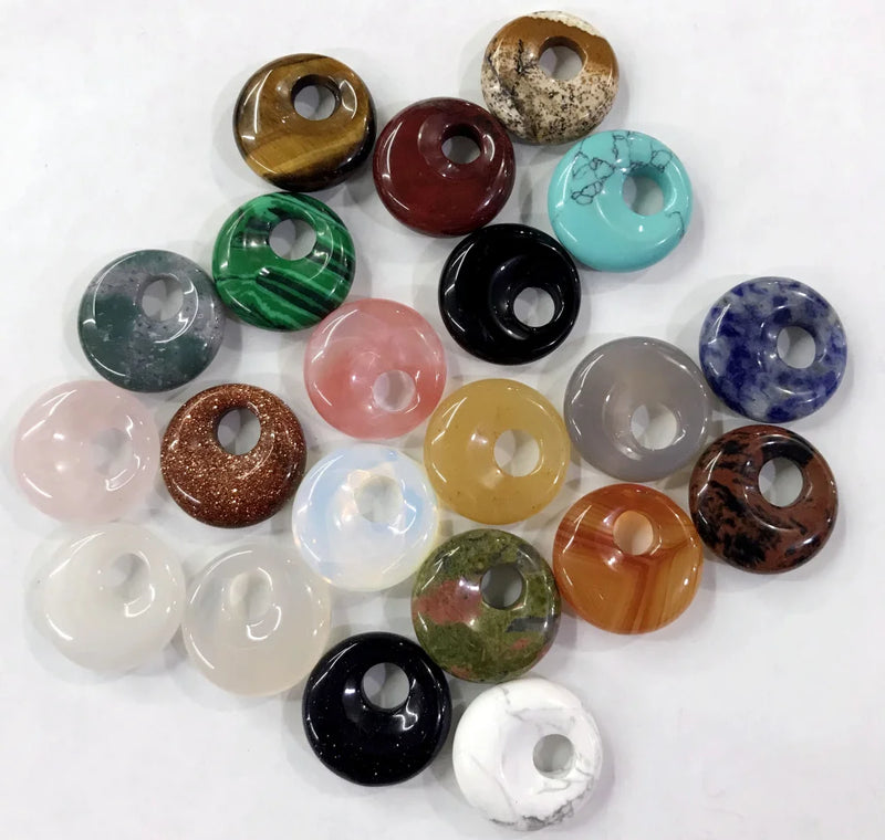 18mm Aventurine Donut Charms Pendant for DIY Jewelry Making