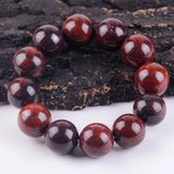 18mm Red Iddingsite Meteorite Bracelet Men Women Healing Gemstone