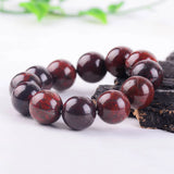 18mm Red Iddingsite Meteorite Bracelet Men Women Healing Gemstone