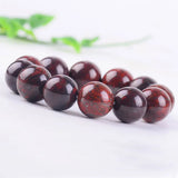 18mm Red Iddingsite Meteorite Bracelet Men Women Healing Gemstone