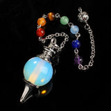 Opalite Opal Stone 7 Chakra Pendulum Pendant Ethnic Jewelry