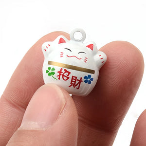 18mm Lucky Cat Bell Jingle Bells DIY Beads For Charm Necklace