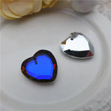 Faceted Flat Heart Pendant Crystal Beads 35pcs PW00