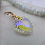 Faceted Flat Heart Pendant Crystal Beads 35pcs PW00