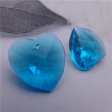 18mm Crystal Heart Shape Cut Face Pendants DIY Charms Beads 40pcs