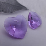 18mm Crystal Heart Shape Cut Face Pendants DIY Charms Beads 40pcs