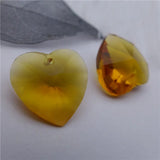18mm Crystal Heart Shape Cut Face Pendants DIY Charms Beads 40pcs