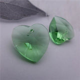 18mm Crystal Heart Shape Cut Face Pendants DIY Charms Beads 40pcs