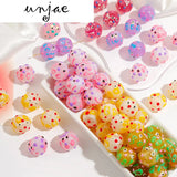18mm Hand Painted Beaded Drip Oil Smudge BOO Beads DIY Accessories