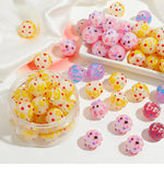 18mm Hand Painted Beaded Drip Oil Smudge BOO Beads DIY Accessories