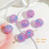 18mm Hand Painted Beaded Drip Oil Smudge BOO Beads DIY Accessories