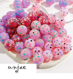 18mm Hand Painted Beaded Drip Oil Smudge BOO Beads DIY Accessories