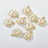 18mm Double Flower Shape Alloy Charms 40pcs/Lot - DIY Jewelry Accessory