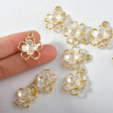 18mm Double Flower Shape Alloy Charms 40pcs/Lot - DIY Jewelry Accessory