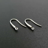 925 Sterling Silver Earrings Hooks 18mm DIY Supplies