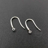 925 Sterling Silver Earrings Hooks 18mm DIY Supplies