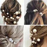 Wedding Tiara Pearl Hair Comb Hairpin Hair Fork U-shaped Hair Accessory