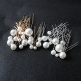 Wedding Tiara Pearl Hair Comb Hairpin Hair Fork U-shaped Hair Accessory