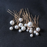 Wedding Tiara Pearl Hair Comb Hairpin Hair Fork U-shaped Hair Accessory