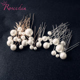 18pcs Pearls U Shaped Hairpins Wedding Hair Combs
