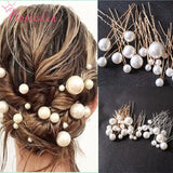 18pcs Pearls U Shaped Hairpins Wedding Hair Combs