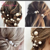 18pcs Pearls U Shaped Hairpins Wedding Hair Combs