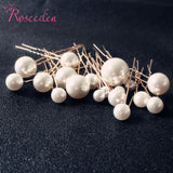 18pcs Pearls U Shaped Hairpins Wedding Hair Combs