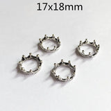 18pcs Crown Pendants for DIY Jewelry Making Women
