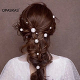 18pcs Pearl Wedding Hairpin U-shaped Hair Clips For Women Golden